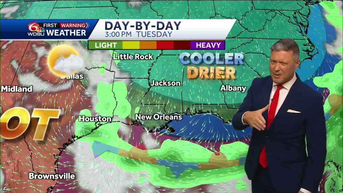 New Orleans weather forecast how hot will it be when will it rain