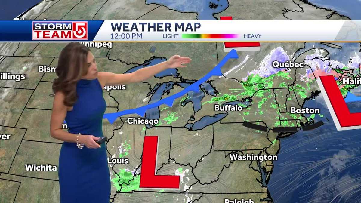 Video: Colder air arrives after showers move out