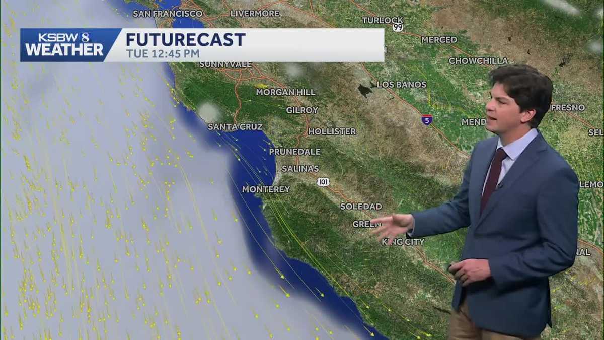Slightly warmer today ahead of very breezy midweek conditions