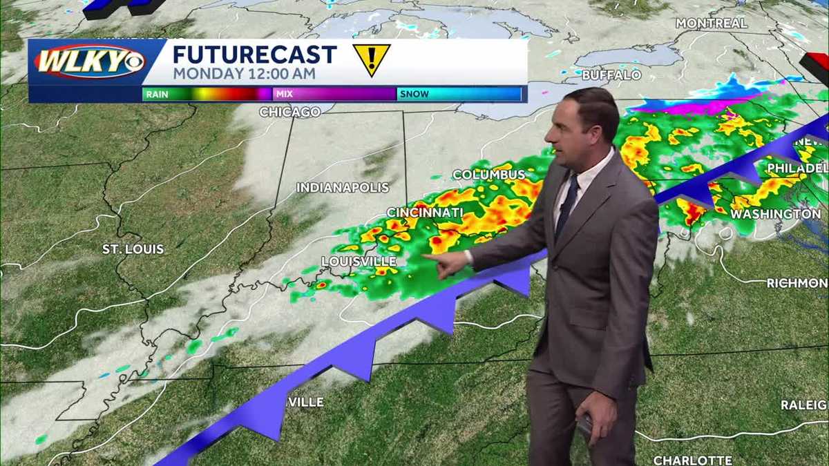 Showers and a few storms possible Sunday night