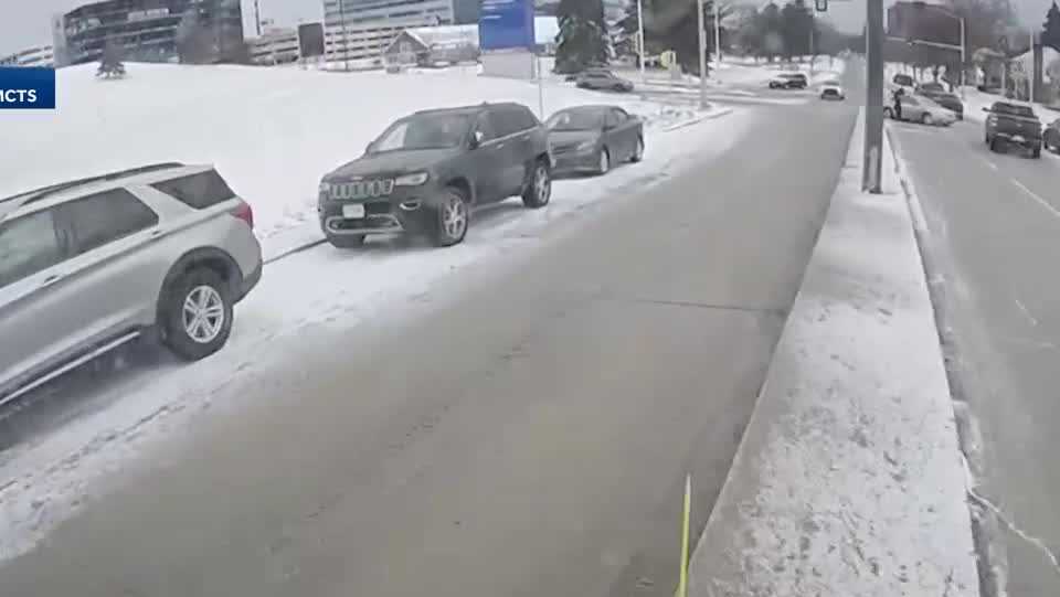 Milwaukee County Transit System bus camera captures crash into parked cars