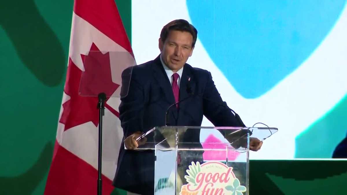 Gov. Ron DeSantis speaks in Central Florida - WESH