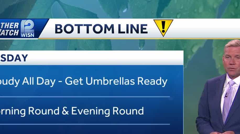 Two rounds of rain and storms expected Tuesday in Southeastern Wisconsin