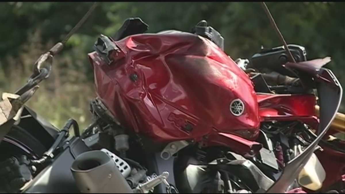 Motorcycle crash sends three people to the hospital