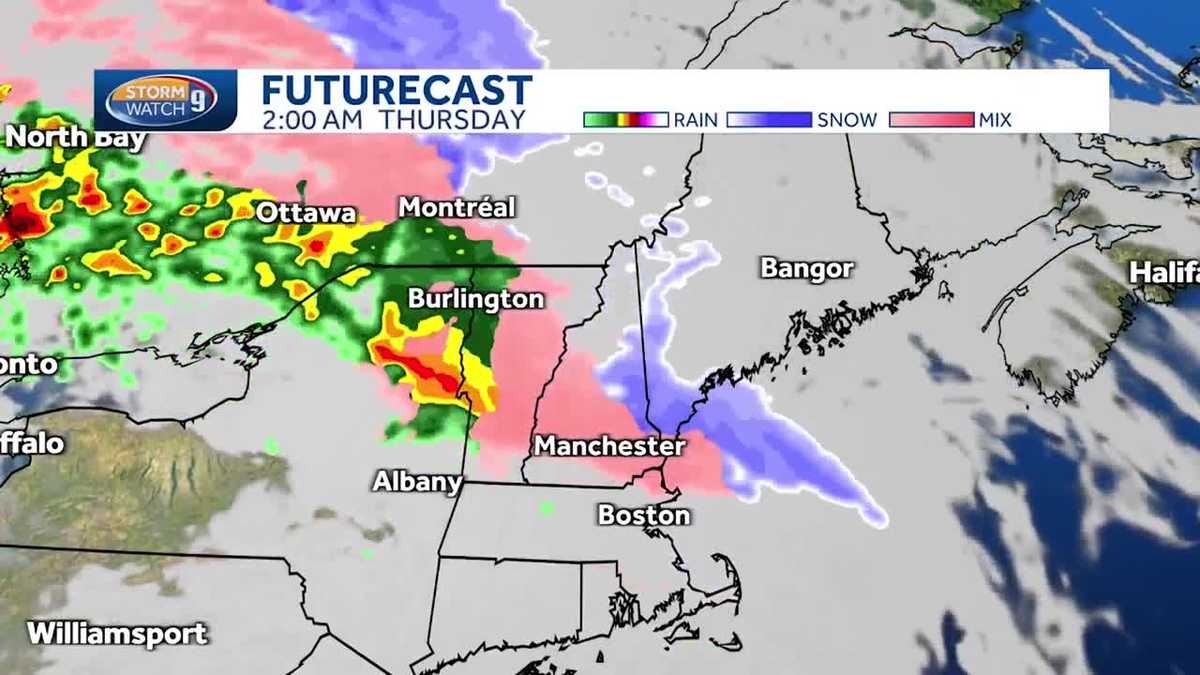 New Hampshire hourly snow timeline: Track snow, wintry mix, rain