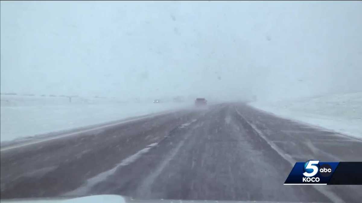 Oklahoma seeing winter storm, snow Monday