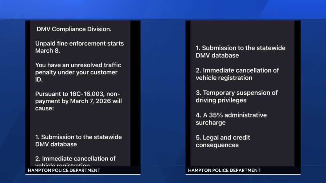 Hampton police and New Hampshire DMV warn of reports of scam texts