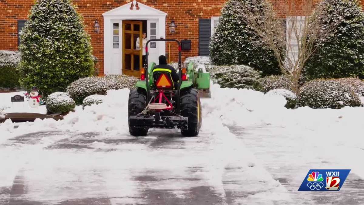 A tractor, icy driveways, and one Triad man who continues helping neighbors