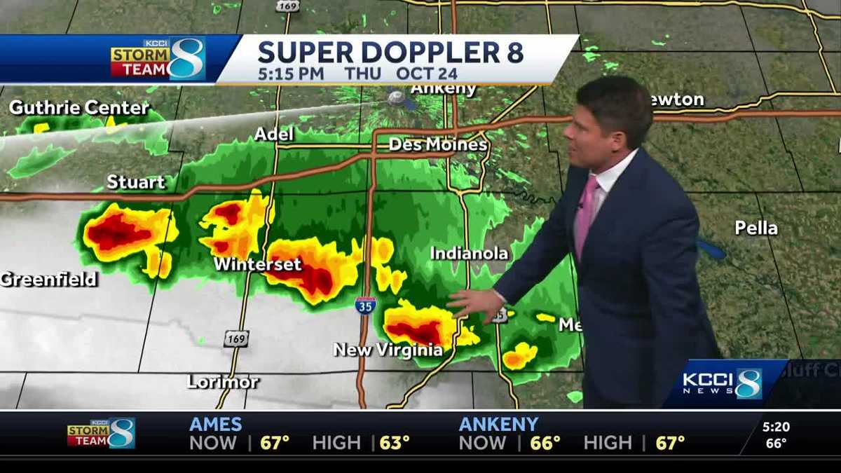Iowa weather: Storms moving through central Iowa