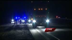 Woman dies after being hit by a semi-truck on Interstate 40