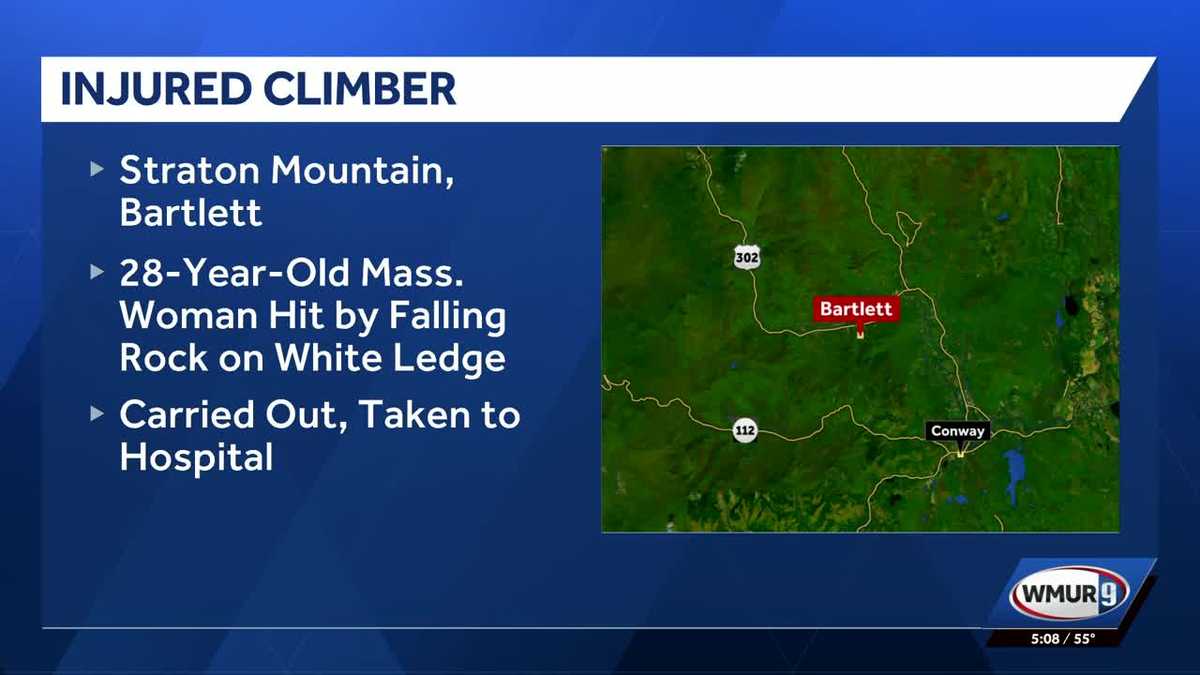 Climber injured by falling rock in Bartlett