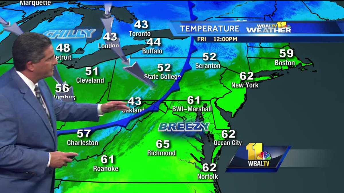 Mix of sun and clouds and breezy on Friday