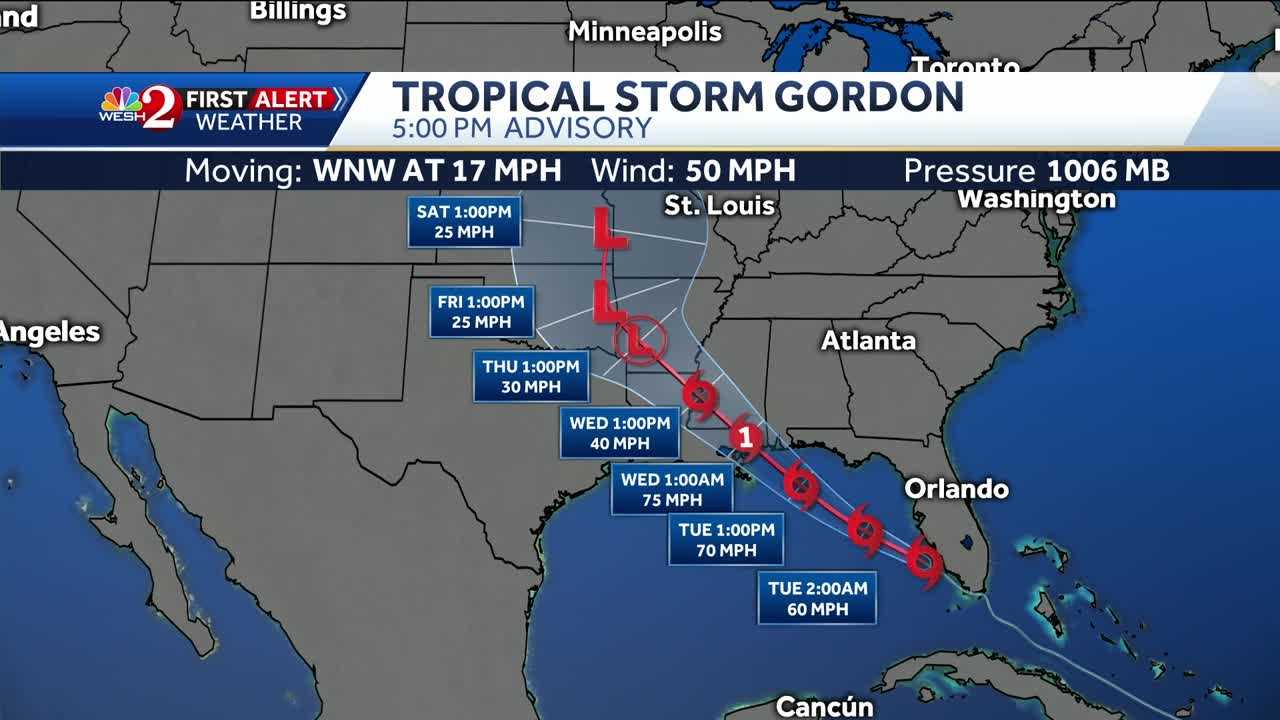 Tracking Tropical Storm Gordon