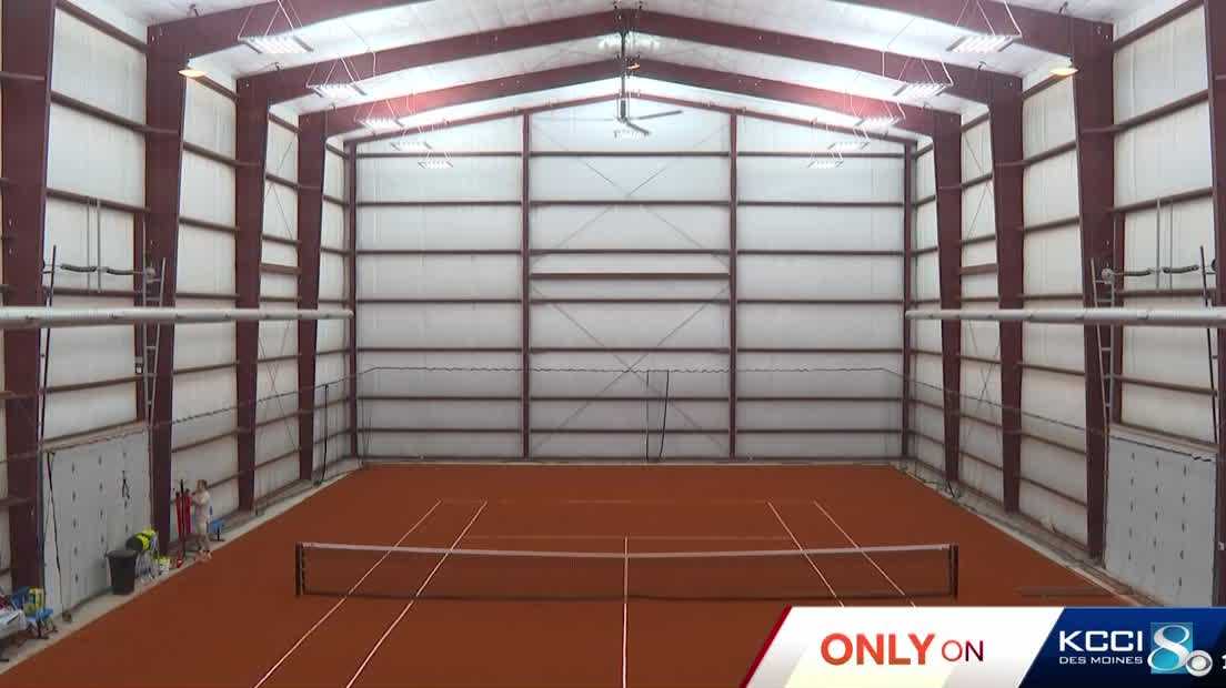 Central Iowa is home to rare indoor red clay tennis court