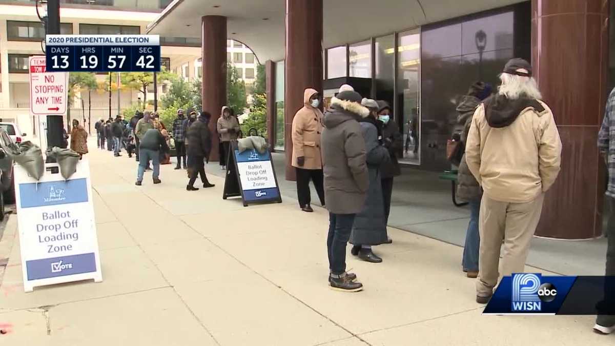 Large turnout in Milwaukee for first day of early in-person voting