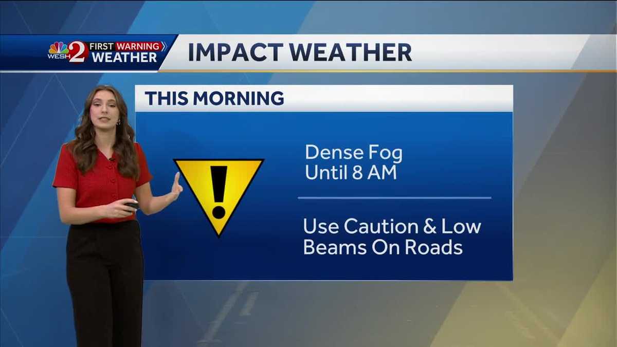 Fog warning before cold front ushers in sunshine & cooler air