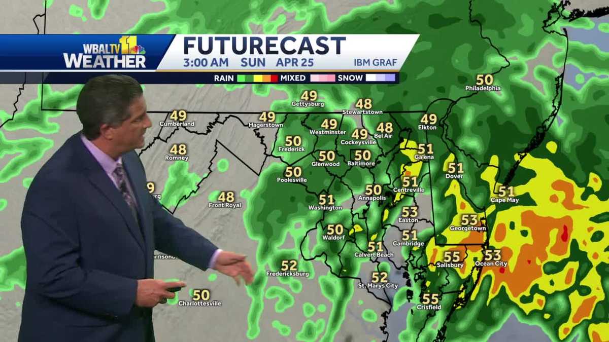 Early showers, breezy Sunday