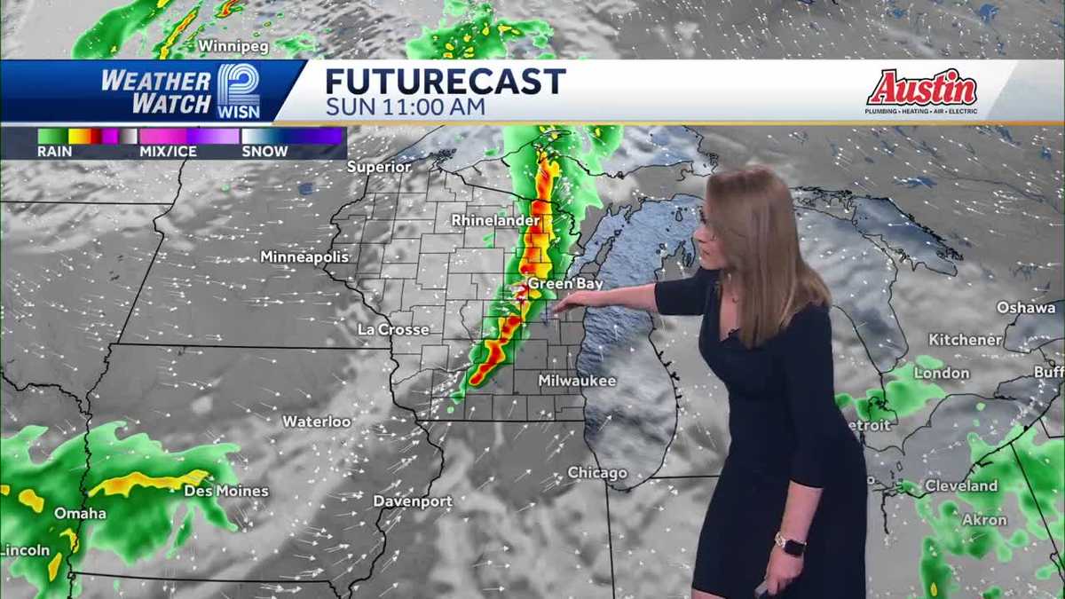 Sunshine to storms Sunday