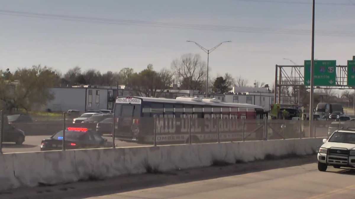 Mid-Del bus carrying JV soccer team collides with truck, no injuries reported