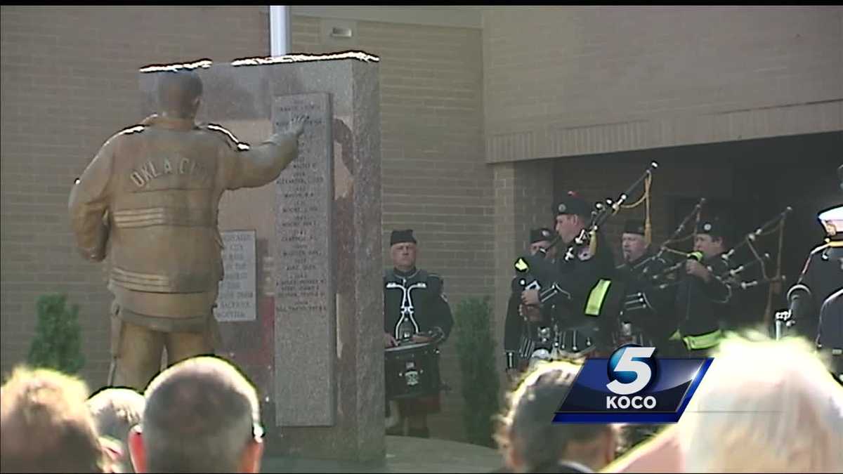Officials unveil new statue honoring fallen firefighters