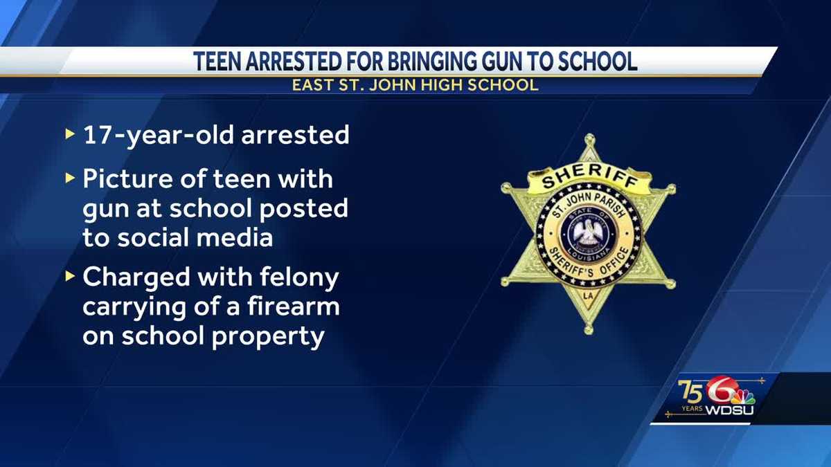 Louisiana teen arrested, accused of bringing gun to school