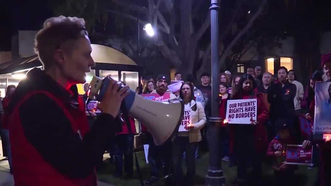 Salinas Valley Health nurses hold vigil for citizens killed by ICE agents