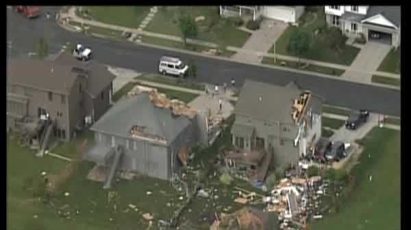 NewsChopper 12 flies over Verona tornado damage