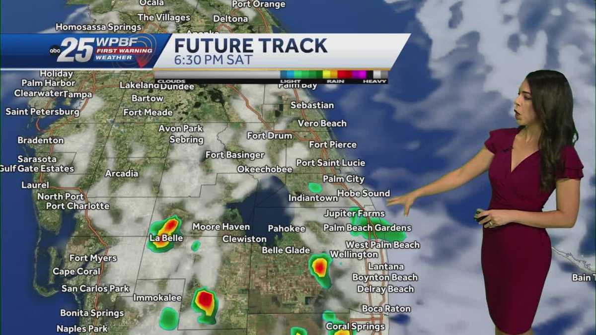 Isolated rainfall this weekend