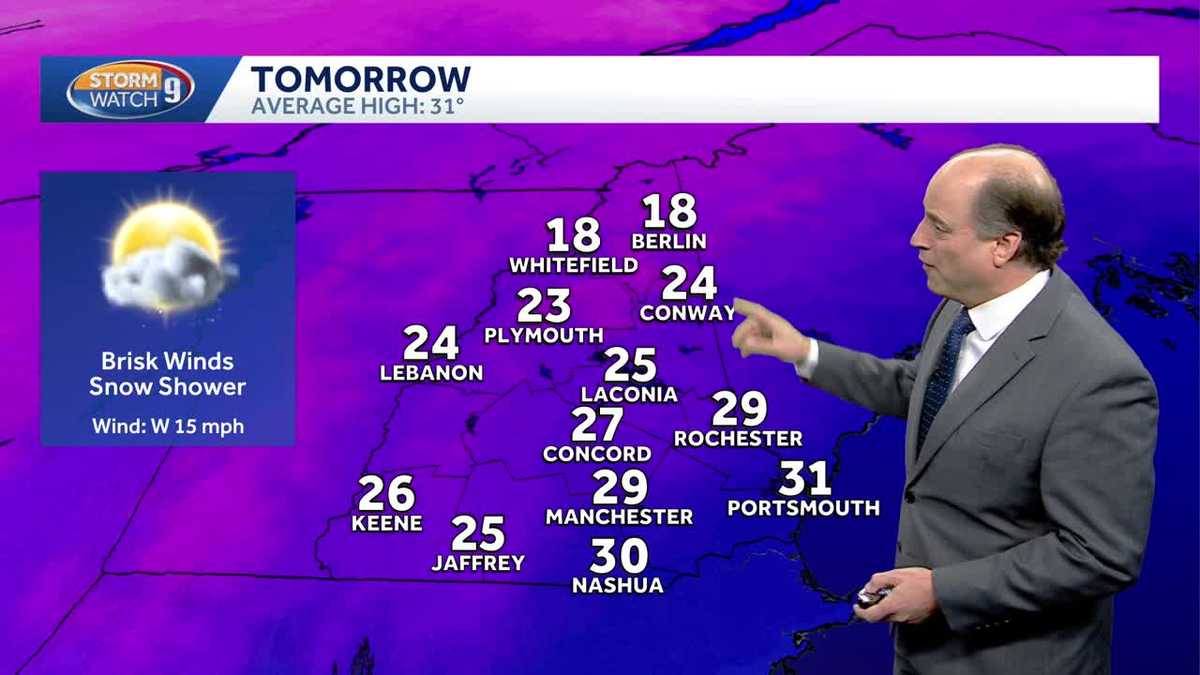 Video: Cold air moves in before weekend snow in New Hampshire