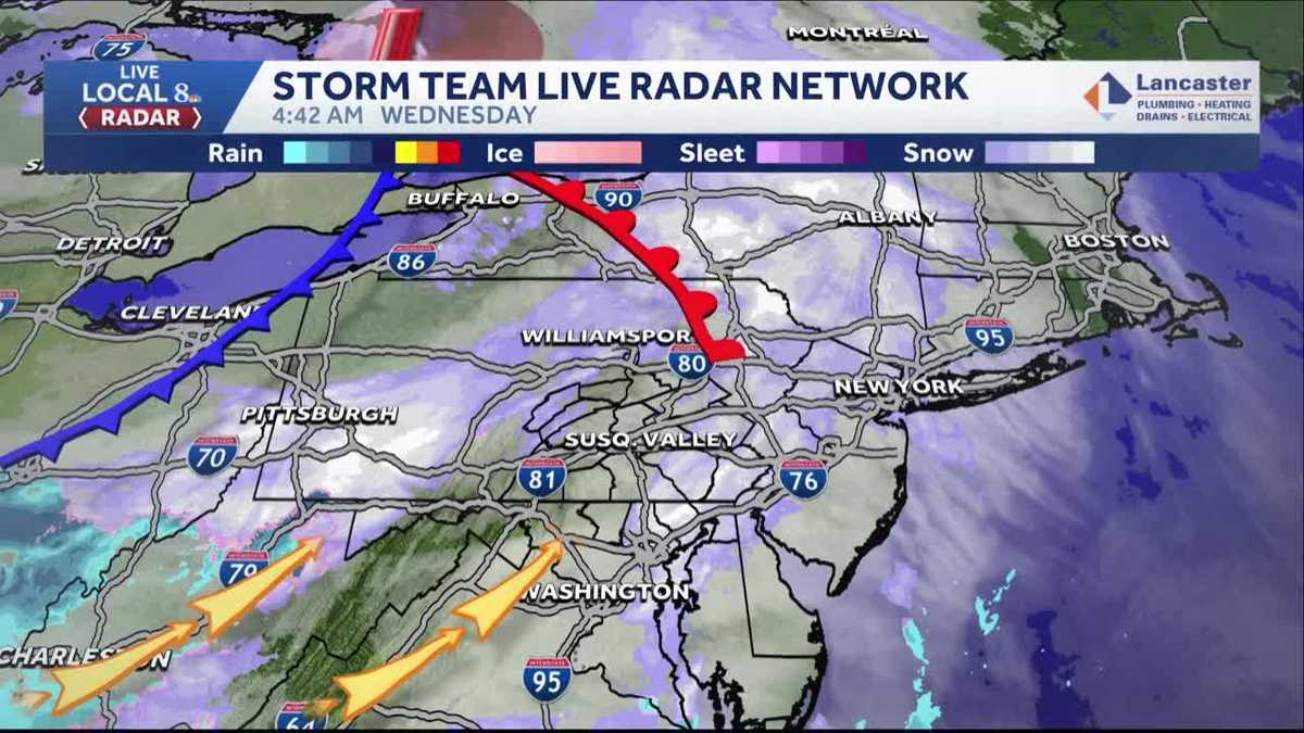 Scattered snow showers possible in south-central Pennsylvania