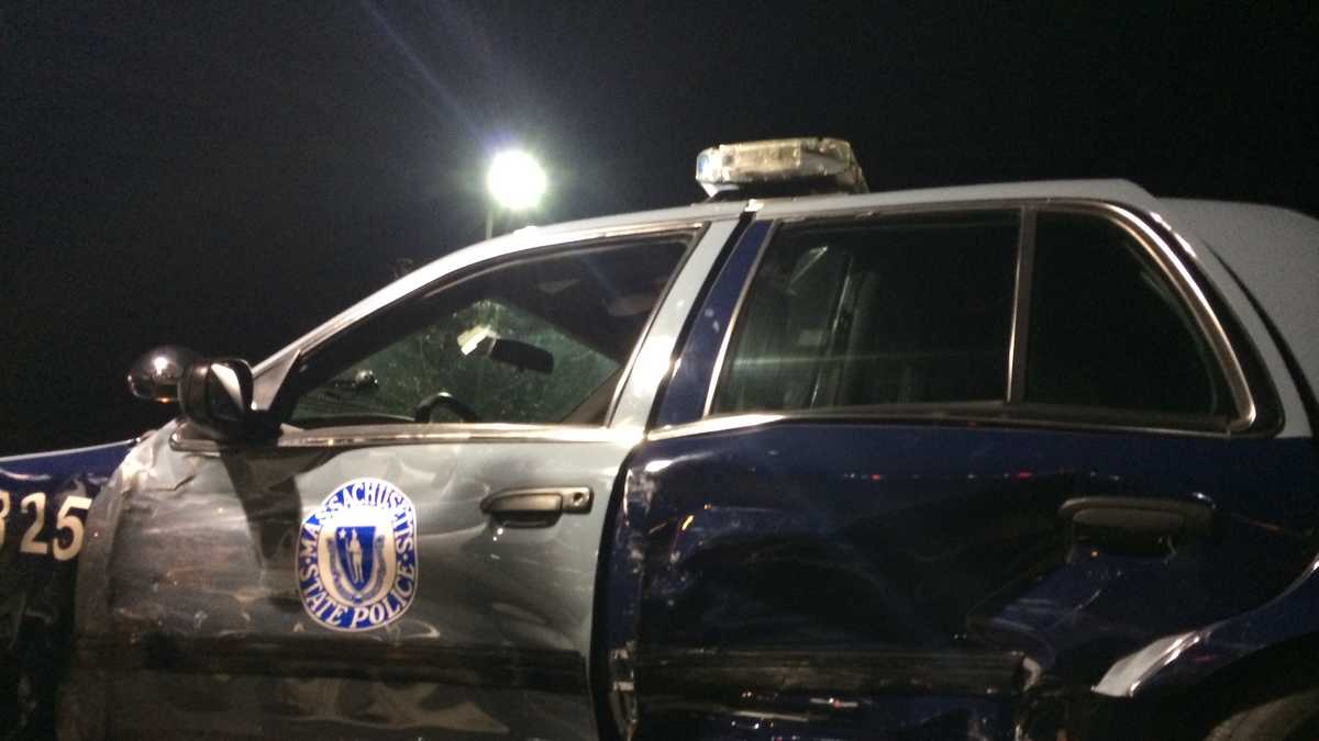 State police cruiser involved in 3-vehicle crash