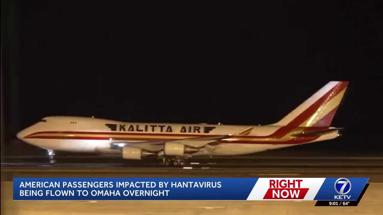 One passenger en route to Omaha tested positive for hantavirus