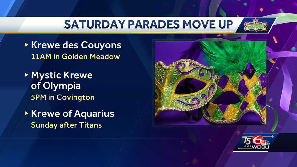 Houma parade Krewe of Aquarius reschedules due to weather