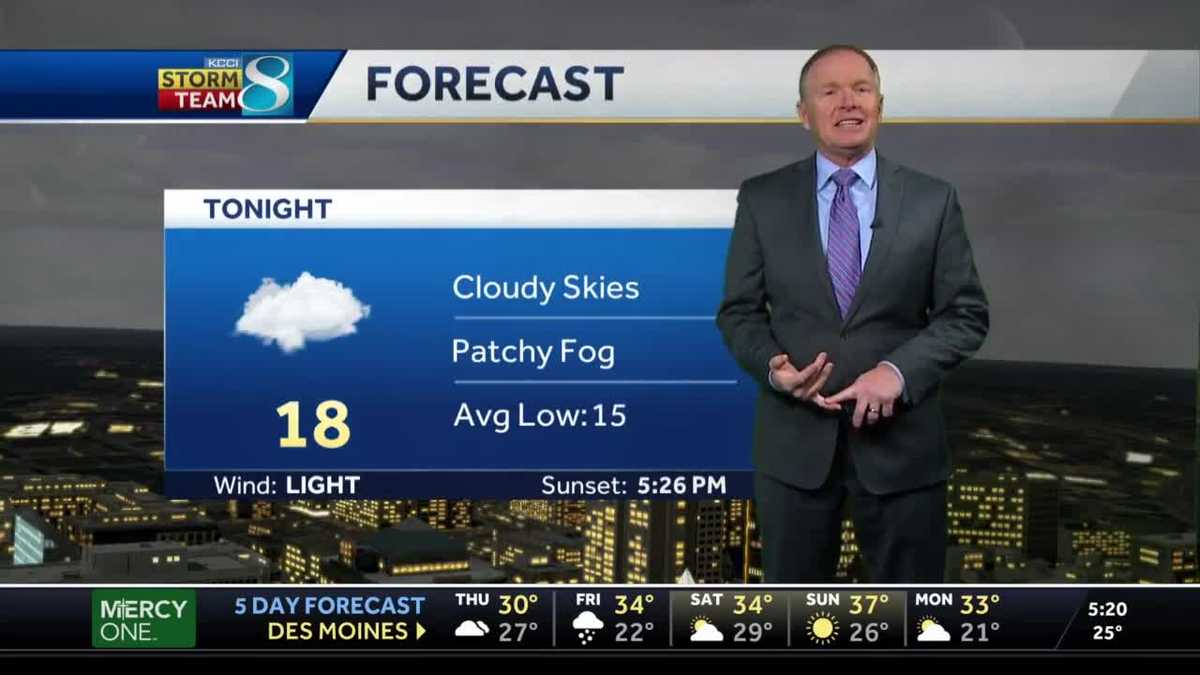 Patchy fog returns in your evening forecast