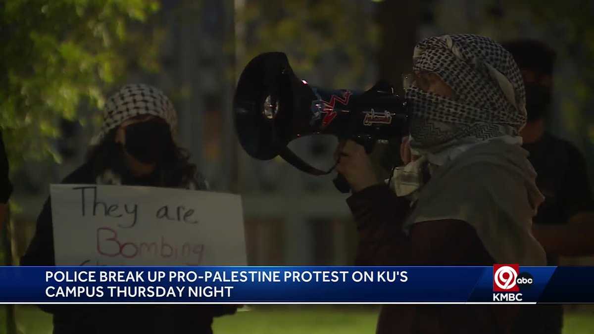 University of Kansas pro-Palestine protest broken up, arrests made - KMBC