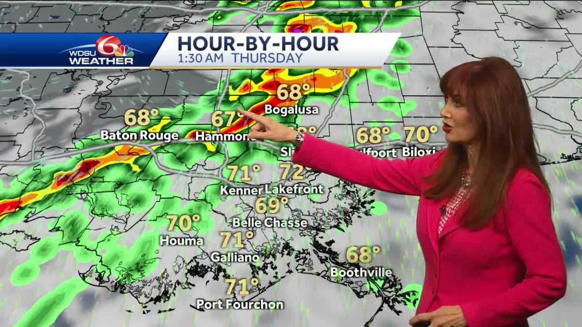 Rain and storms Thursday morning