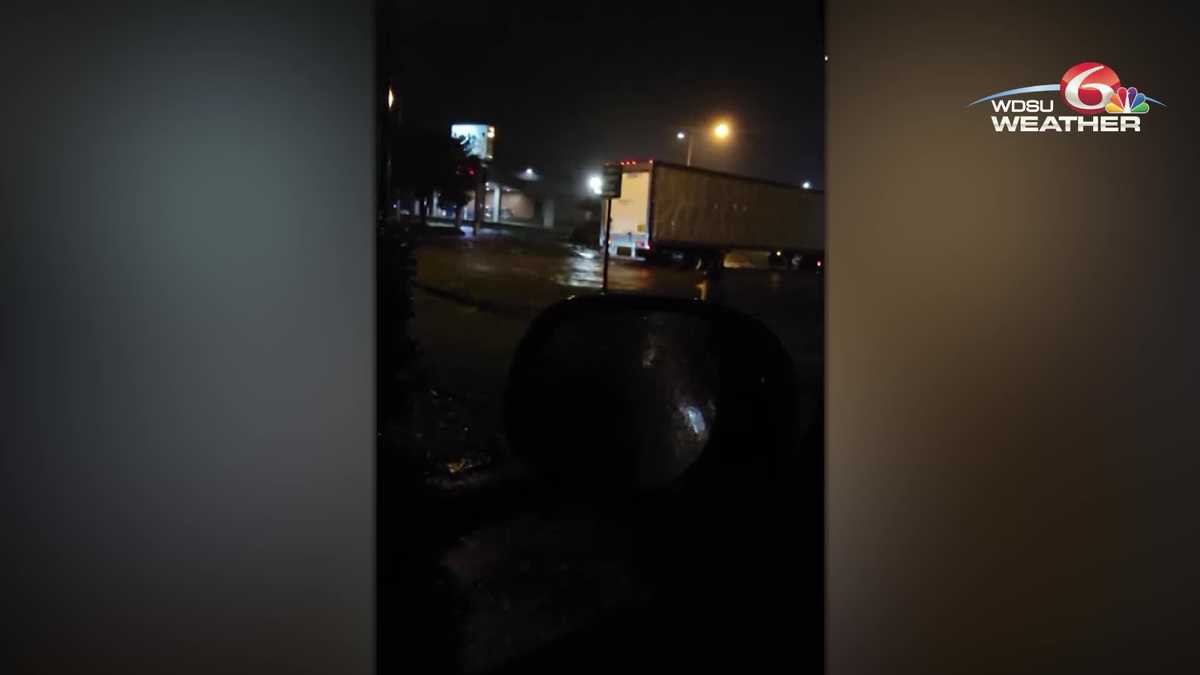 Severe flooding reported on Gause Boulevard in Slidell