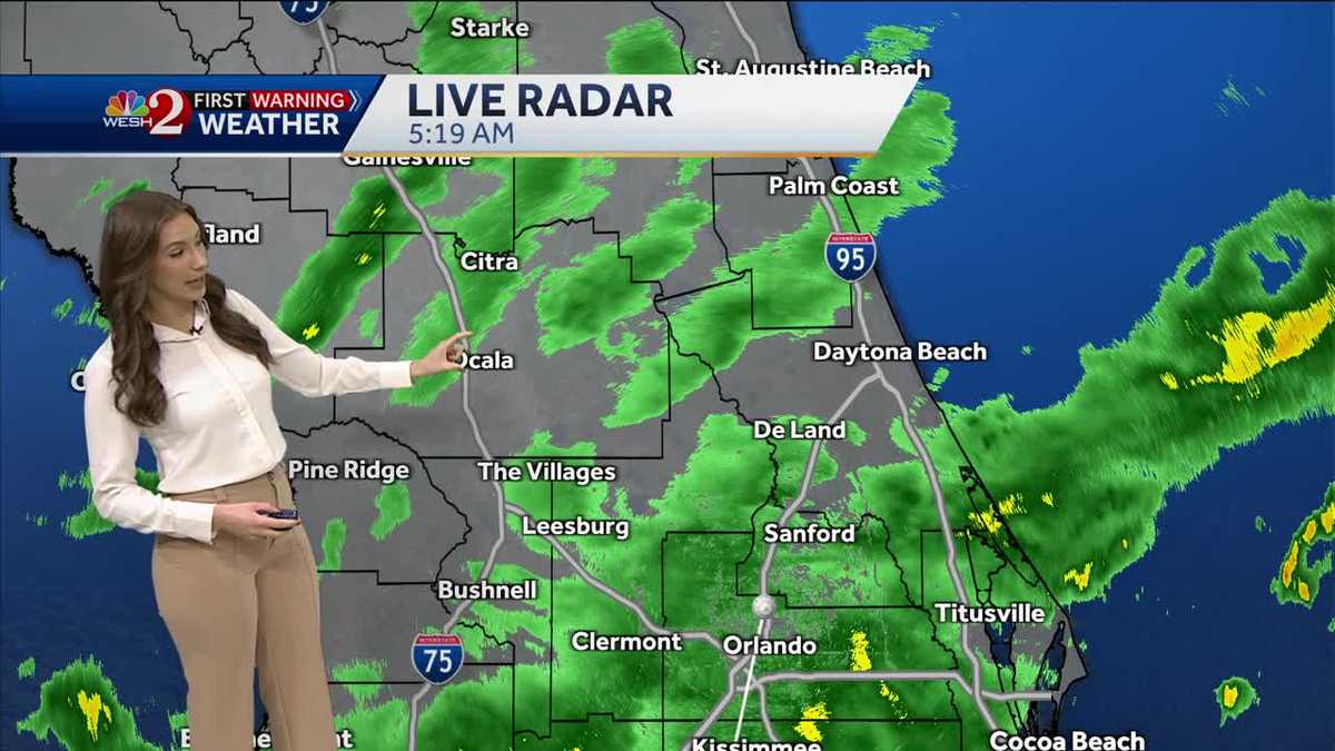Widespread rain all day in Central Florida leads to Tuesday warmup