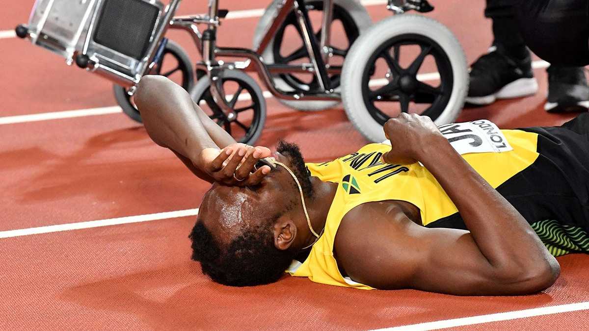 Usain Bolt injured in final career race