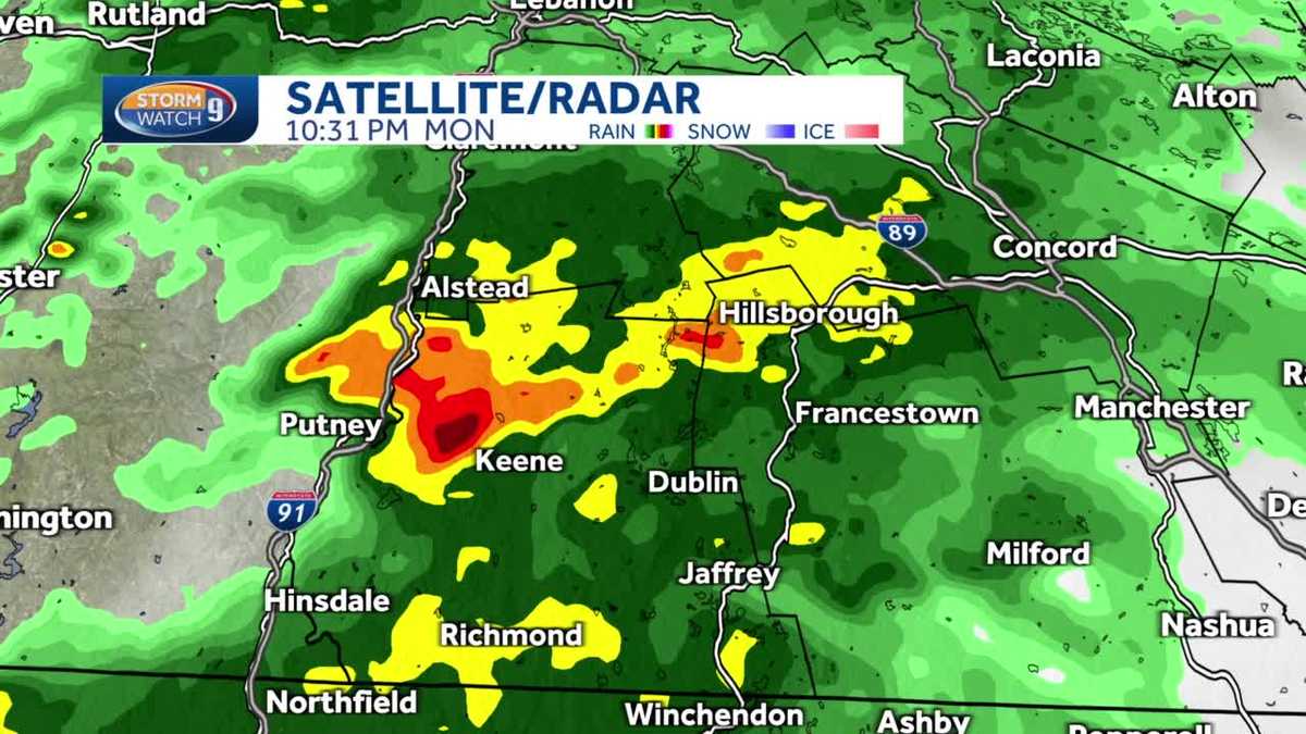 NH weather forecast Tornado warning issued Monday night expires