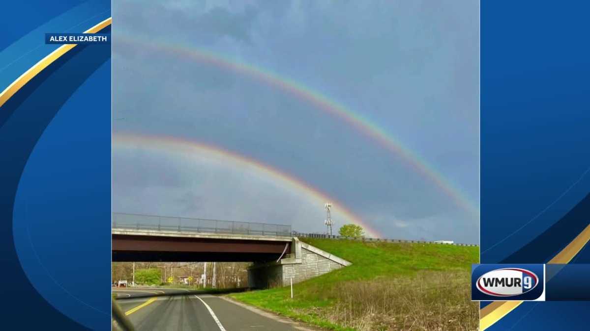 Double rainbow seen in Salem, New Hampshire