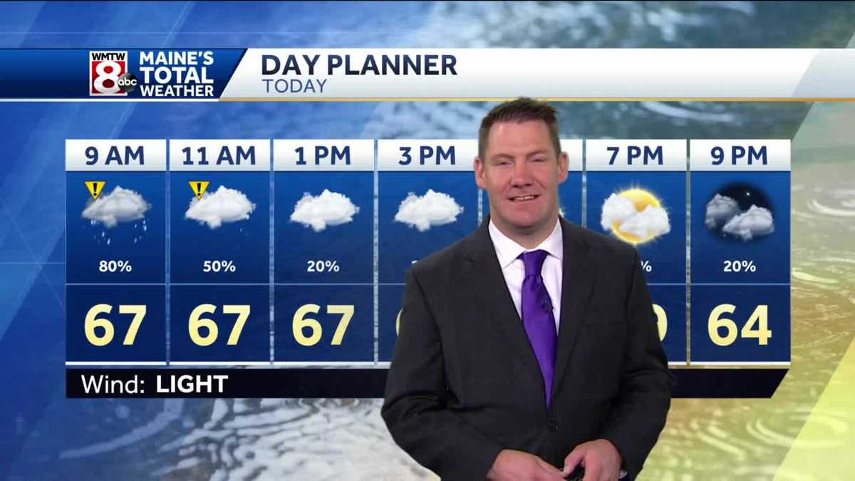 Cool and damp start to the work week
