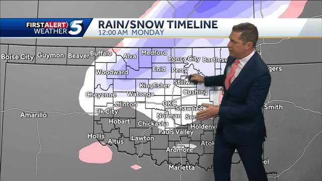 TIMELINE: Snow chances possible across Oklahoma on Sunday - Vimarsana News