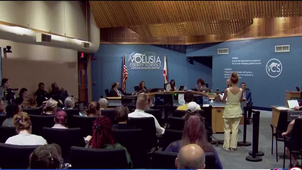 Dozens speak out for and against book removals at Volusia School Board meeting