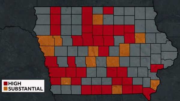 high-risk counties in iowa