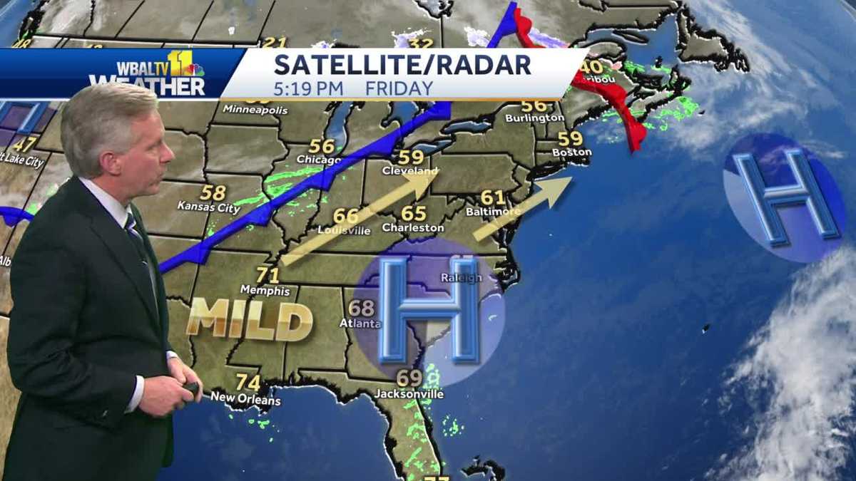 Saturday's high temperatures will be above normal