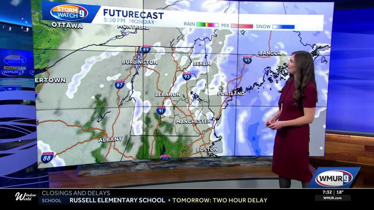 Video: Light snow moves out of New Hampshire