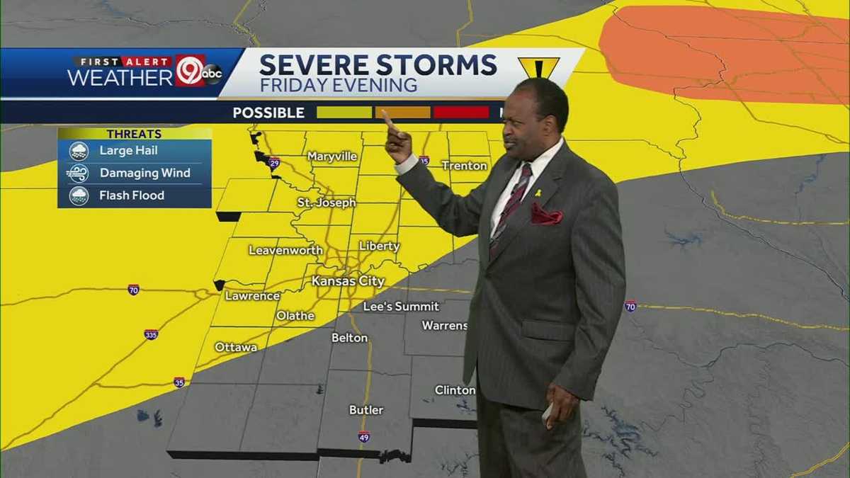Thunderstorms possible Friday into Saturday