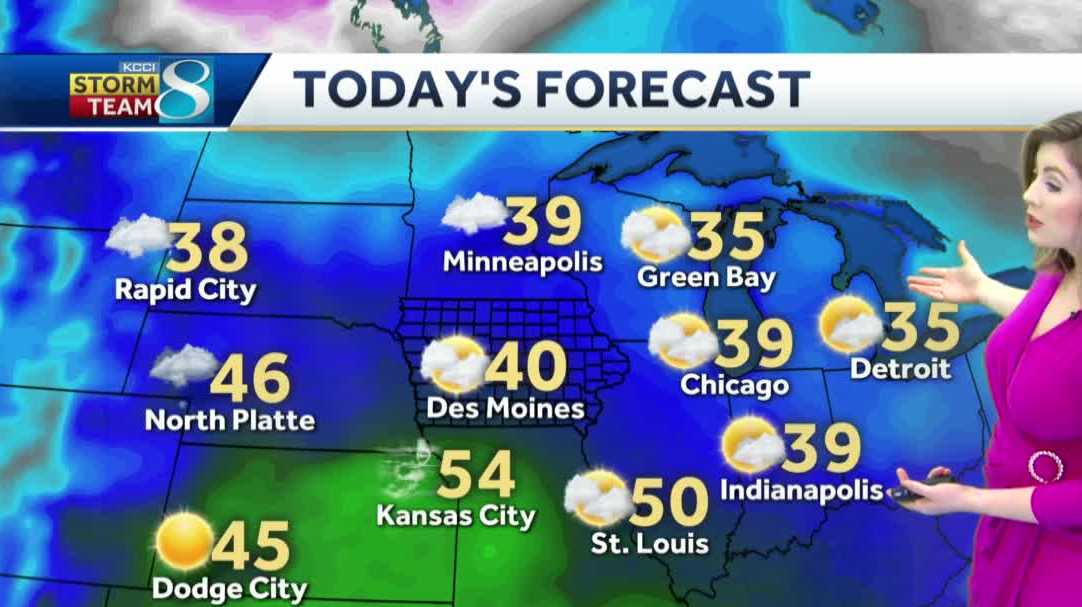 Windy Friday ahead with temperatures near 40