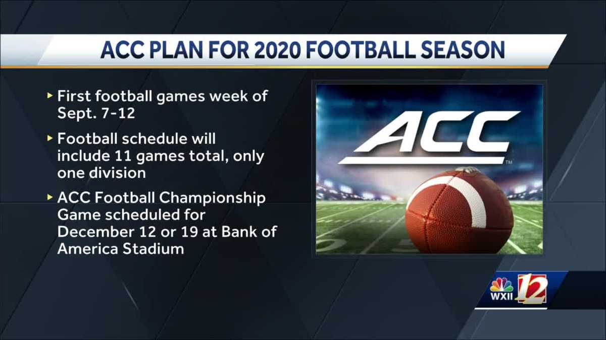 ACC announces plan for fall sports, competition starts Sept. 712